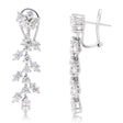 Marquise Lab Diamond Chandelier Earrings 14K White Gold (4.25ct)