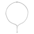 Lab  Diamond Lariat Necklace 14K White Gold (5.5ct)