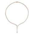 Lab  Diamond Lariat Necklace 14K Rose Gold (5.5ct)
