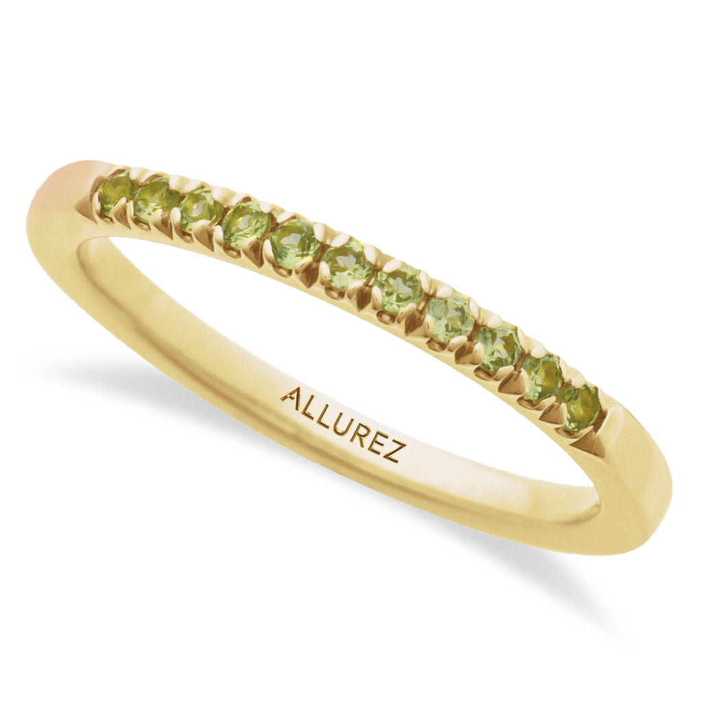 Round Peridot Stackable Ring 14K Yellow Gold (0.22ct)
