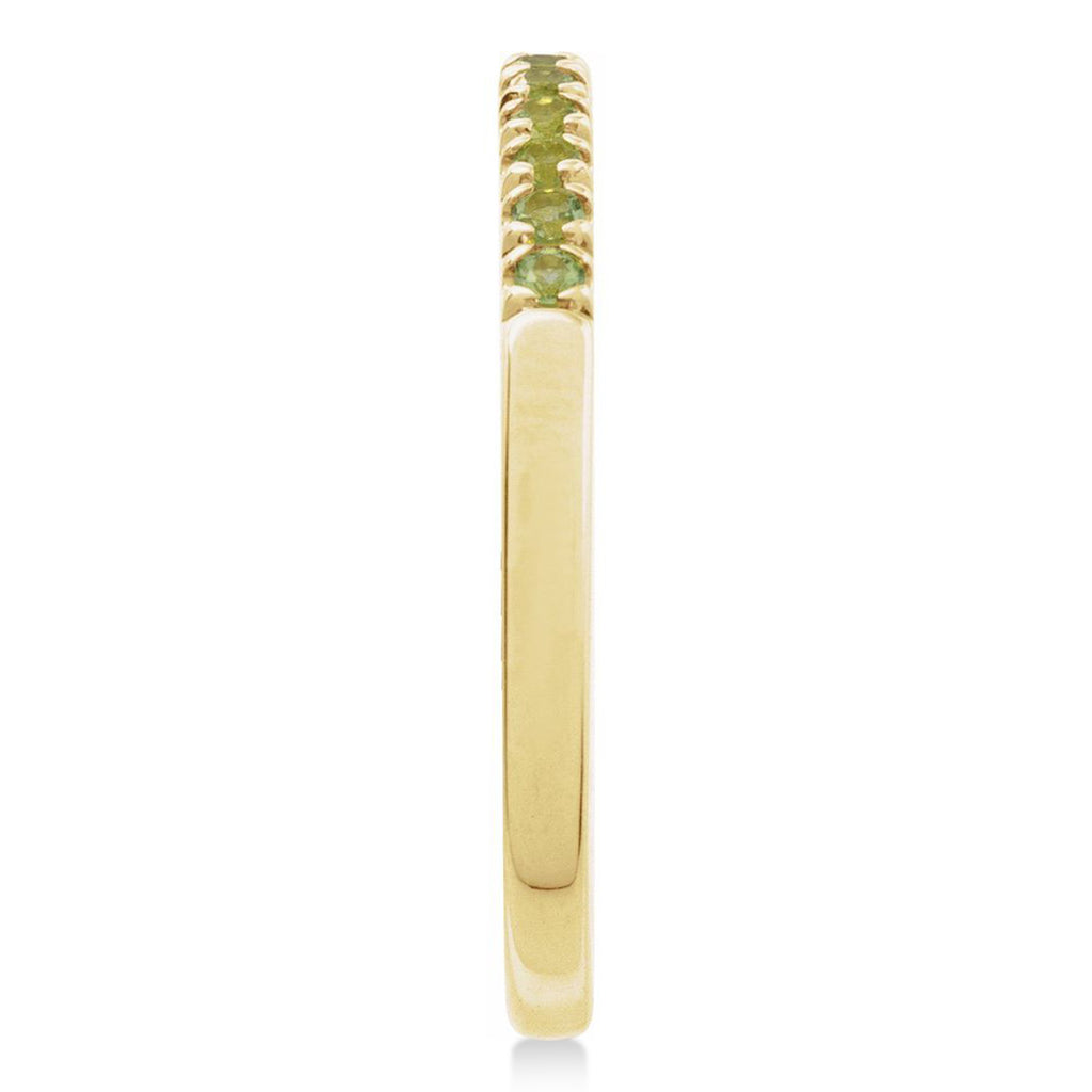 Round Peridot Stackable Ring 14K Yellow Gold (0.22ct)
