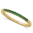 Round Lab  Emerald Stackable Ring 14K Yellow Gold (0.15ct)