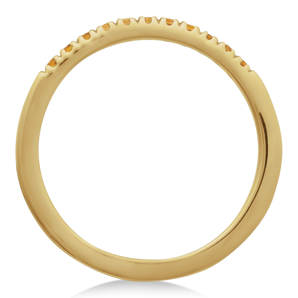 Round Citrine Stackable Ring 14K Yellow Gold (0.18ct)