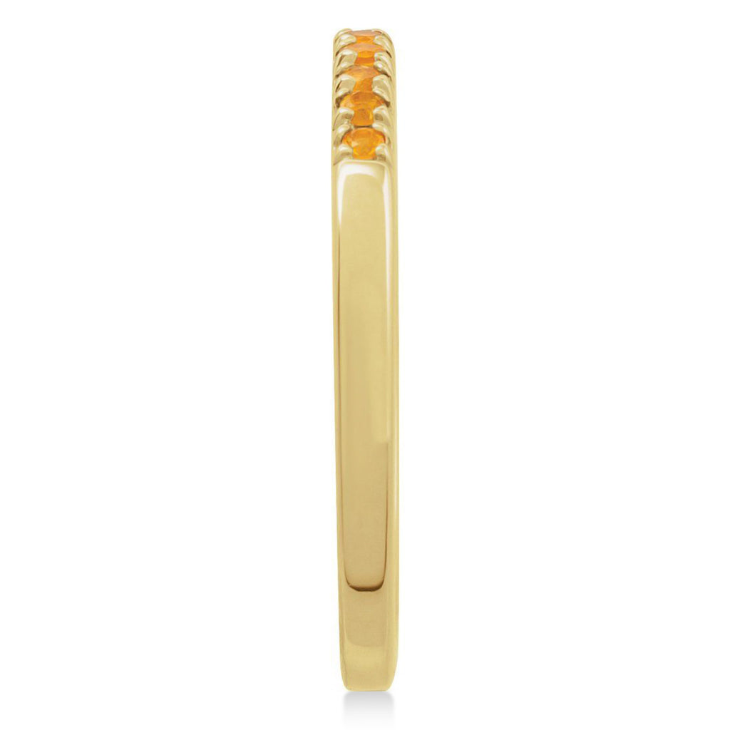 Round Citrine Stackable Ring 14K Yellow Gold (0.18ct)