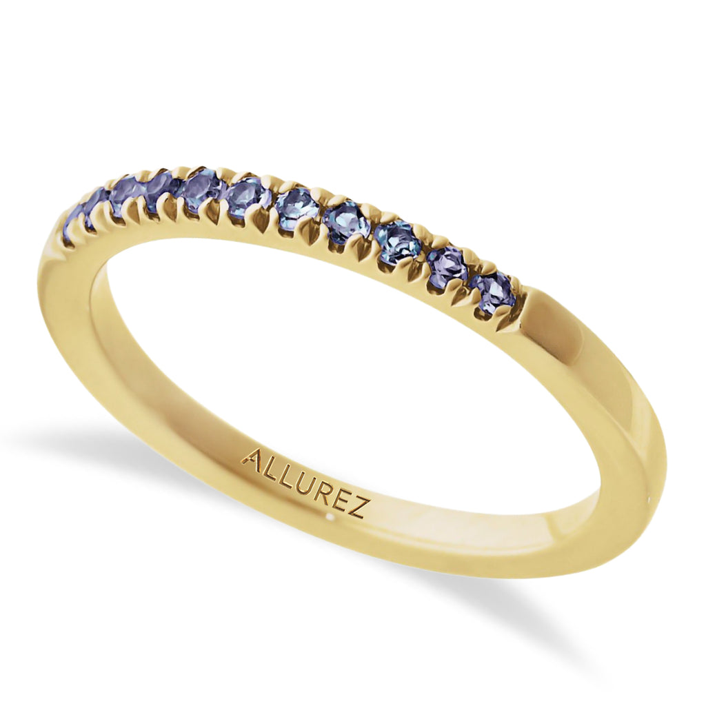 Round Alexandrite Stackable Ring 14K Yellow Gold (0.26ct)