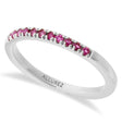 Round Lab  Ruby Stackable Ring 14K White Gold (0.22ct)