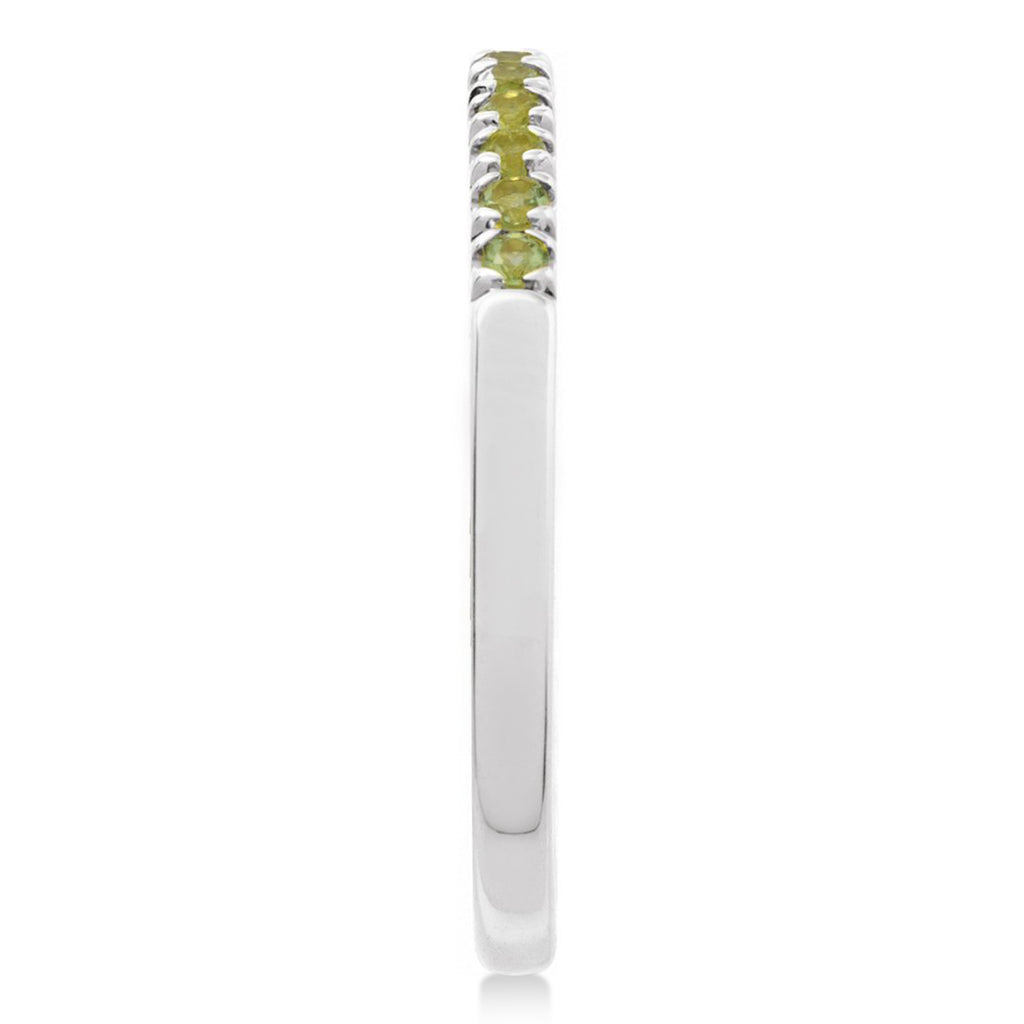 Round Peridot Stackable Ring Sterling Silver (0.22ct)