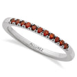 Round Mozambique Garnet Stackable Ring Sterling Silver (0.25ct)