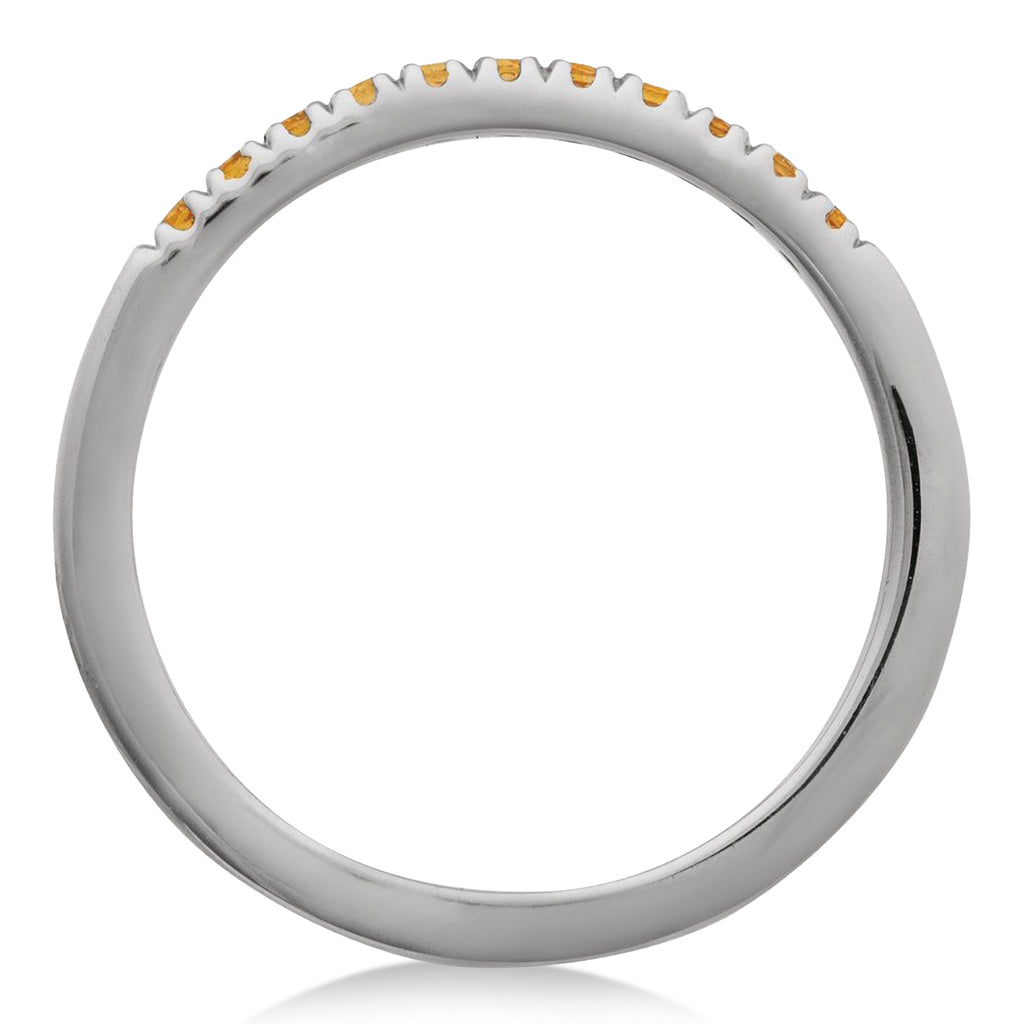 Round Citrine Stackable Ring Sterling Silver (0.18ct)