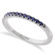 Round Lab  Blue Sapphire Stackable Ring Sterling Silver (0.21ct)