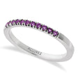 Round Amethyst Stackable Ring Sterling Silver (0.18ct)