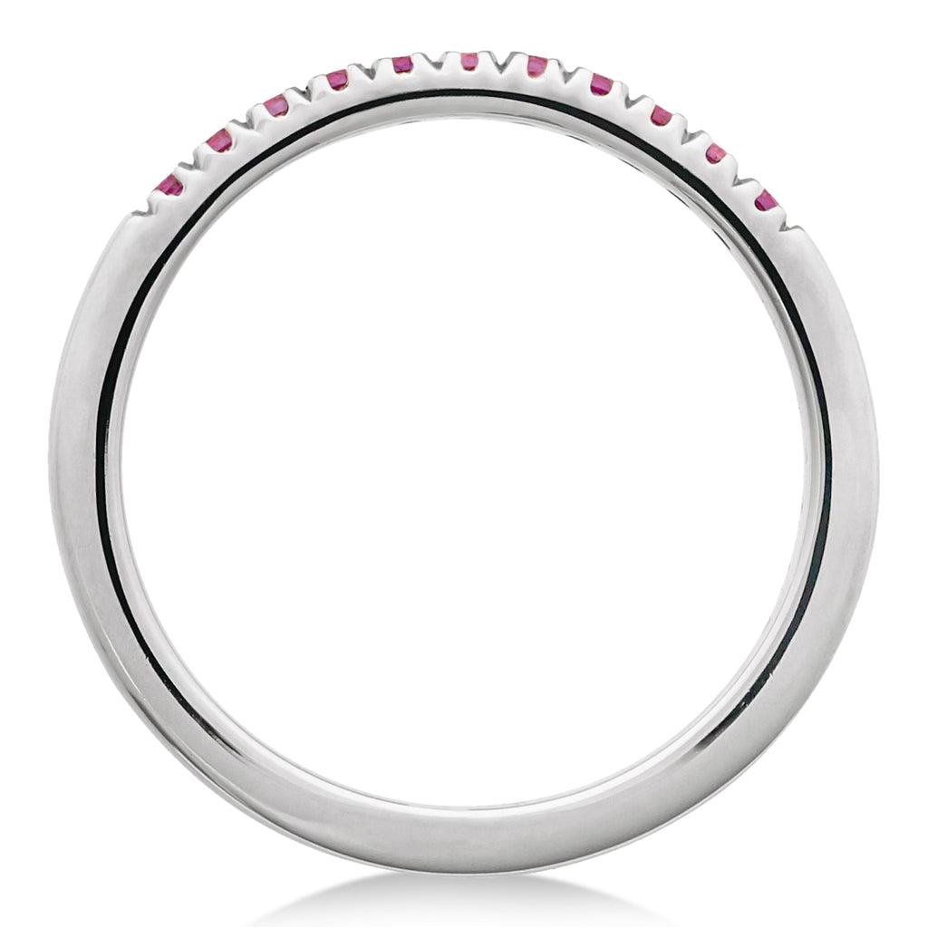 Round Lab  Ruby Stackable Ring Sterling Silver (0.22ct)