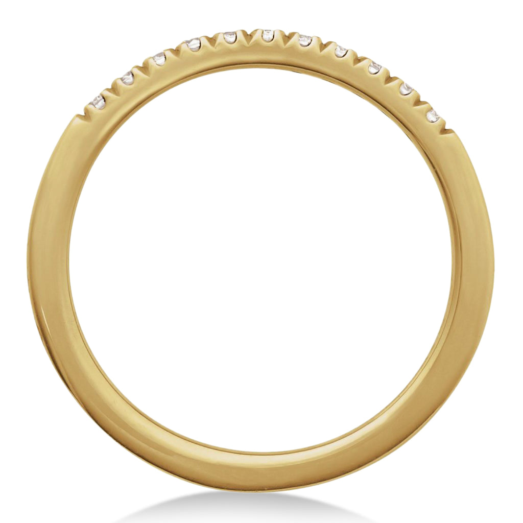 Round Natural Diamond Stackable Ring 14K Yellow Gold (0.17ct)