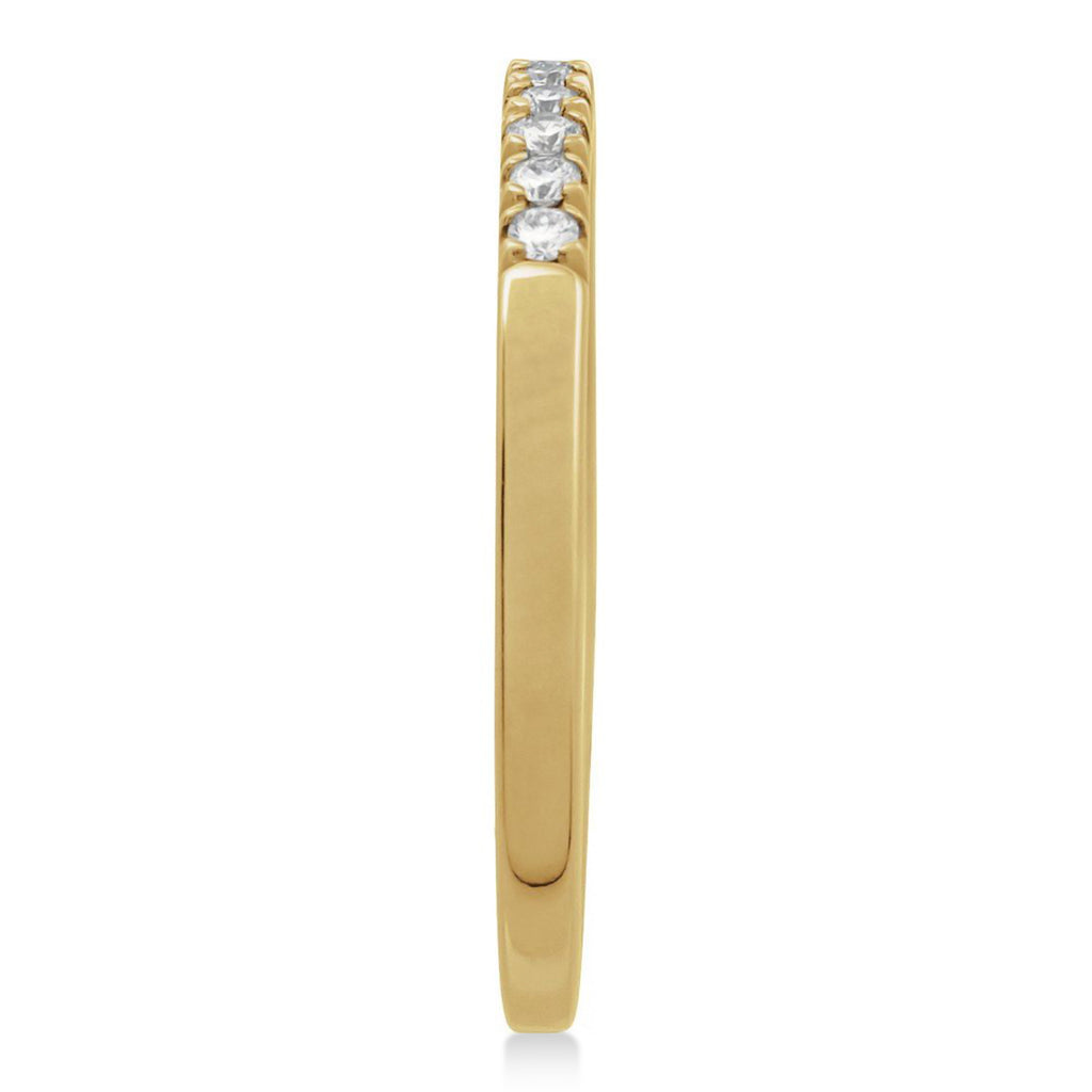 Round Natural Diamond Stackable Ring 14K Yellow Gold (0.17ct)