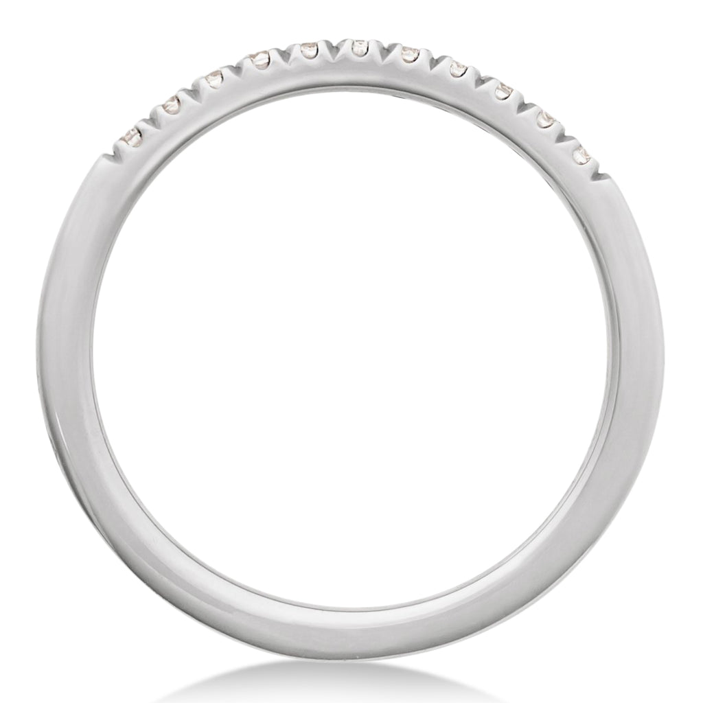 Round Natural Diamond Stackable Ring Sterling Silver (0.17ct)