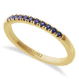 Round Blue Sapphire Stackable Ring 14K Yellow Gold (0.22ct)