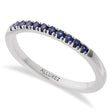 Round Blue Sapphire Stackable Ring Sterling Silver (0.22ct)