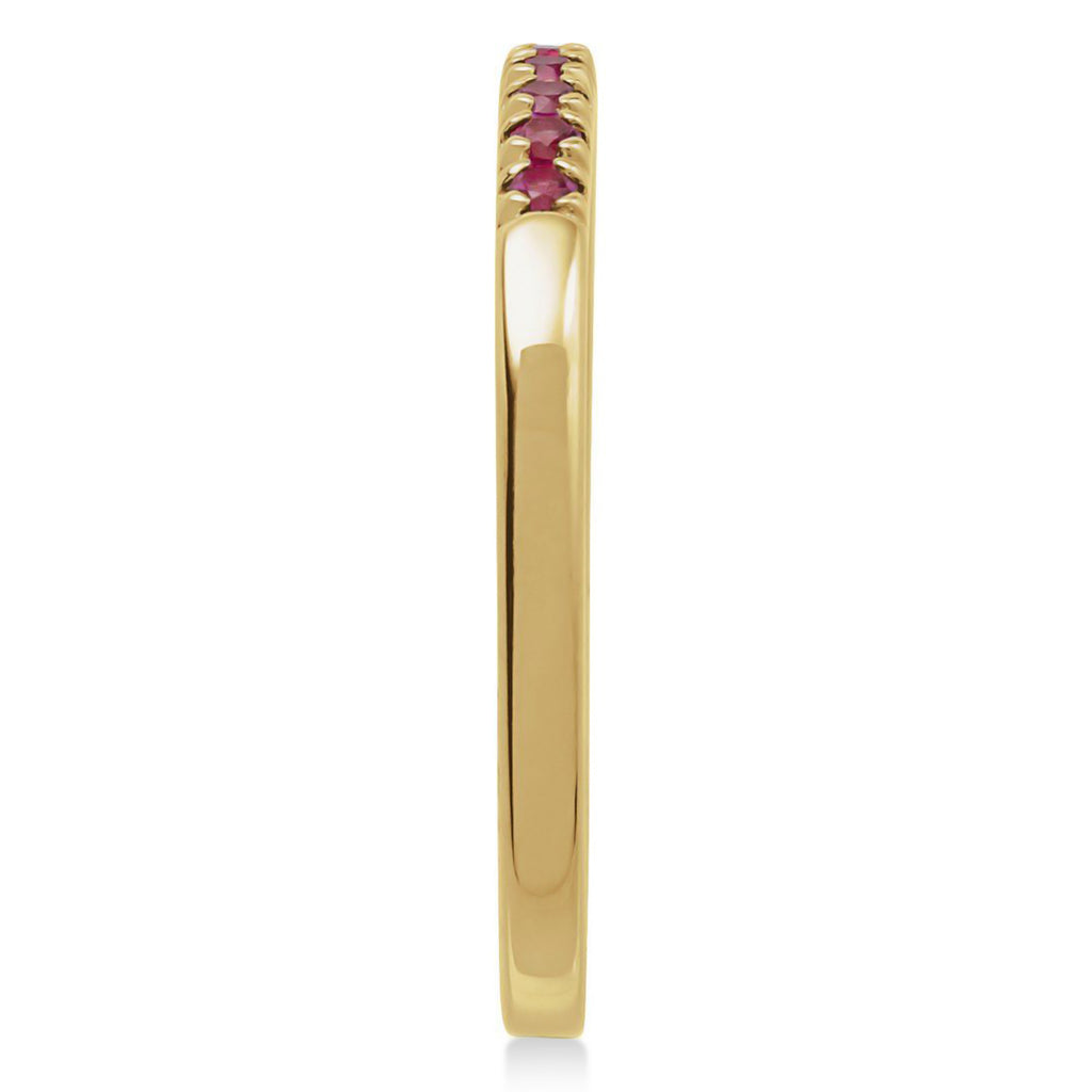 Round Ruby Stackable Ring 14K Yellow Gold (0.22ct)