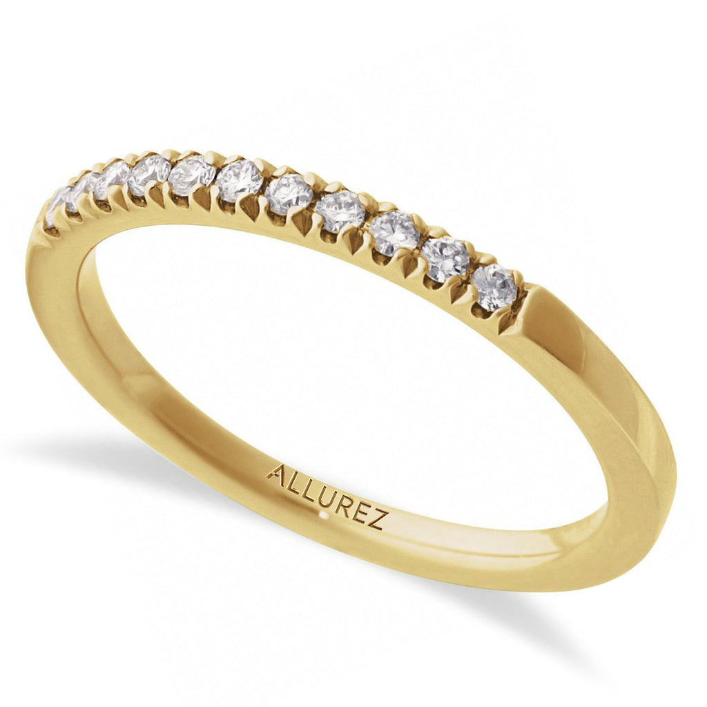 Round Lab Diamond Stackable Ring 14K Yellow Gold (0.17ct)
