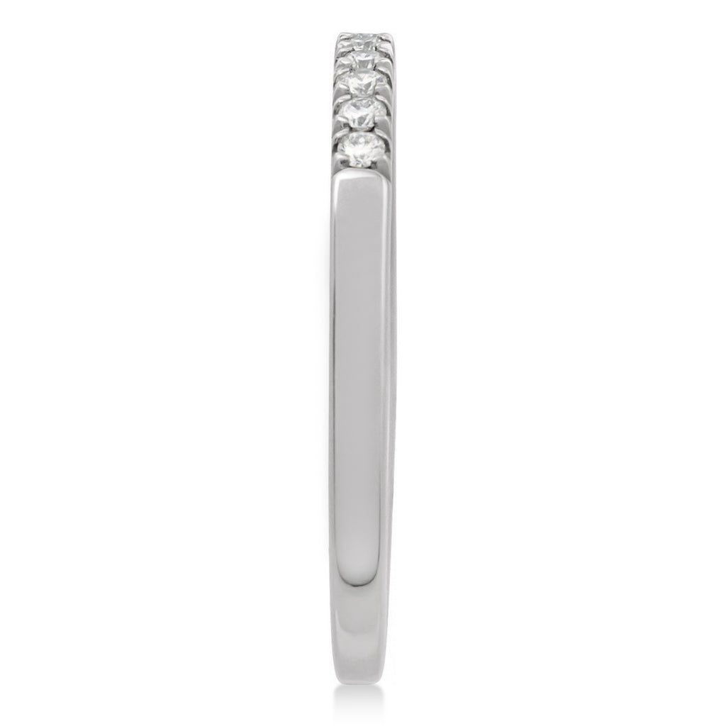 Round Lab Diamond Stackable Ring Sterling Silver (0.17ct)