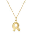 Bubble Font Name Pendant Necklace 14K Yellow Gold