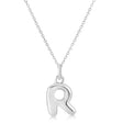 Bubble Font Name Pendant Necklace Sterling Silver