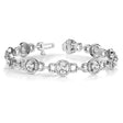 Luxury Halo Lab Diamond Halo Link Bracelet 14k White Gold (5.00ct)