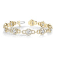 Luxury Halo Lab Diamond Halo Link Bracelet 14k Yellow Gold (5.00ct)