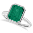 Lab Emerald Fashion Ring in Sterling Silver (1.90ct)