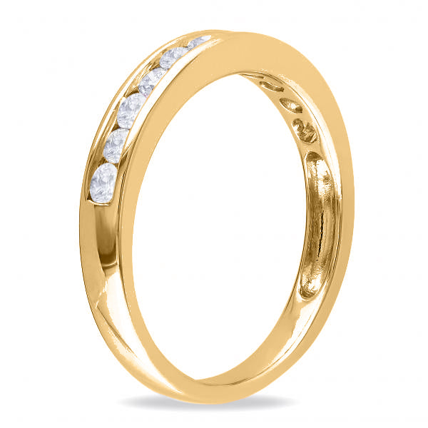 Channel Set Diamond Wedding Band 14k Yellow Gold (0.44ct)