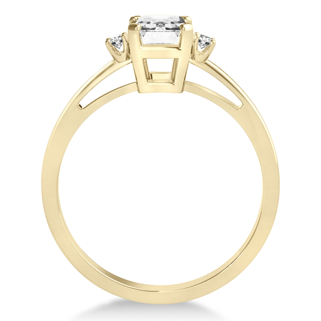 Diamond Emerald Cut Three-Stone Ring 14k Yellow Gold (1.04ct)