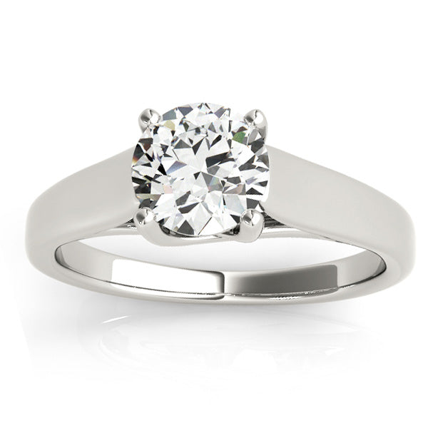 Lucida Solitaire Cathedral Engagement Ring 14k White Gold