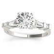 Diamond Tapered Baguette Engagement Ring 14k White Gold (0.33ct)