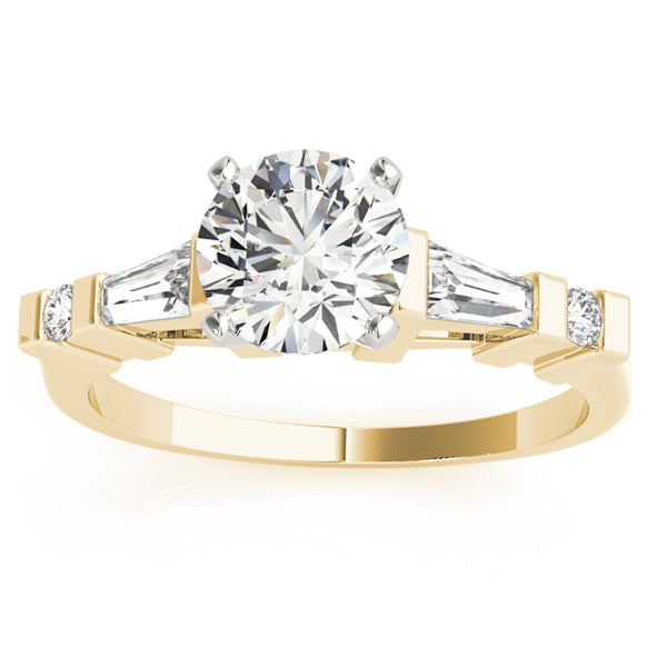 Diamond Tapered Baguette Engagement Ring 14k Yellow Gold (0.33ct)