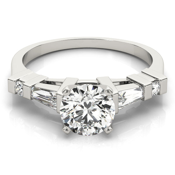 Diamond Tapered Baguette Engagement Ring Setting Platinum (0.33ct)