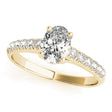 Oval Cut Diamond Engagement Ring 14K Yellow Gold (0.39ct)