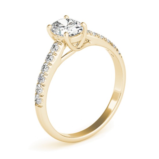 Oval Cut Diamond Engagement Ring 14K Yellow Gold (1.00ct)