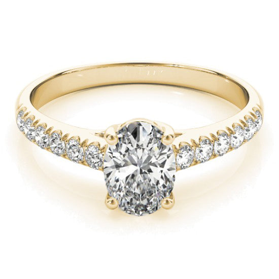 Oval Cut Diamond Engagement Ring 14K Yellow Gold (1.00ct)