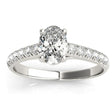 Diamond Accented Cathedral Engagement Ring 14K White Gold (0.18ct)