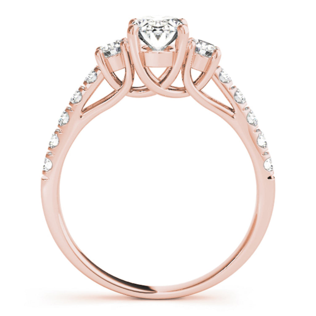 Oval Cut Lab Diamond Engagement Ring 14k Rose Gold (1.40ct)