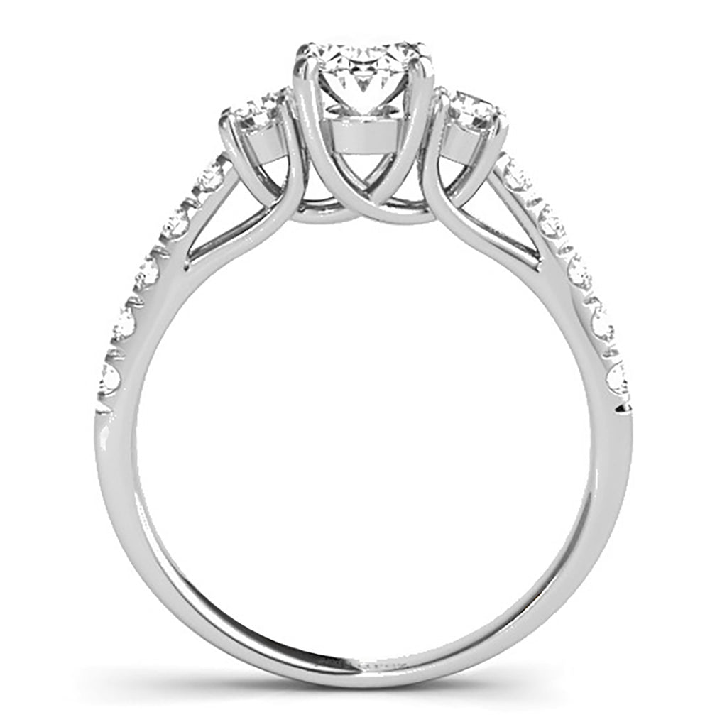 Oval Cut Lab Grown Diamond Engagement Ring 14k White Gold (1.40ct)