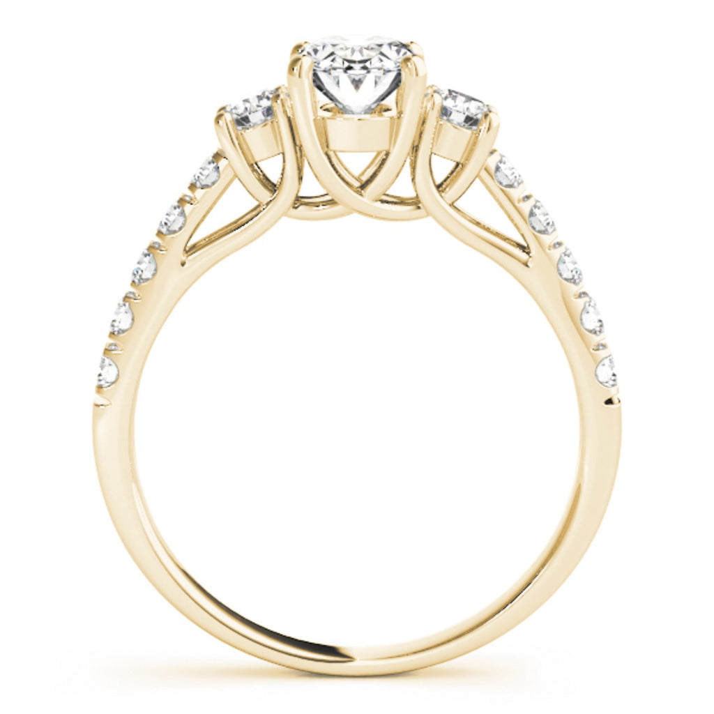 Oval Cut Lab Diamond Engagement Ring 14k Yellow Gold (1.40ct)