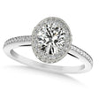 Lab Diamond Halo Engagement Ring 14k White Gold (1.71ct)