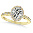 Lab Diamond Halo Engagement Ring 14k Yellow Gold (1.71ct)