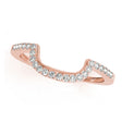 Diamond Semi Eternity Contoured Wedding Band 18k Rose Gold (0.17ct)
