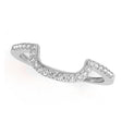 Diamond Semi Eternity Contoured Wedding Band 18k White Gold (0.17ct)
