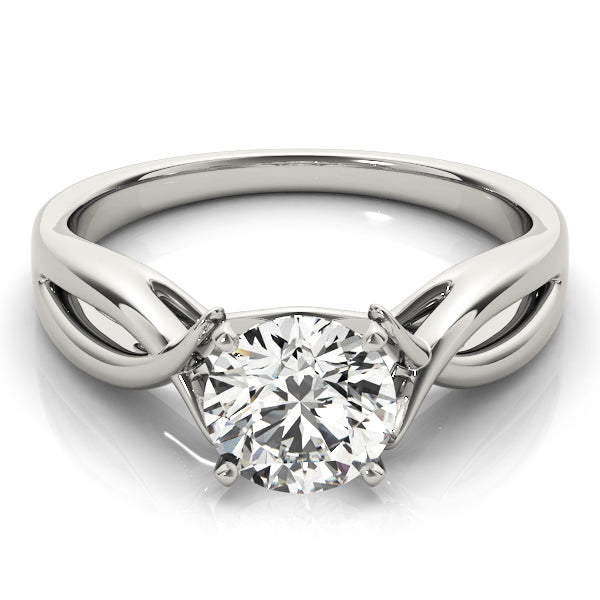 Solitaire Bypass Diamond Engagement Ring 14k White Gold (1.00ct)