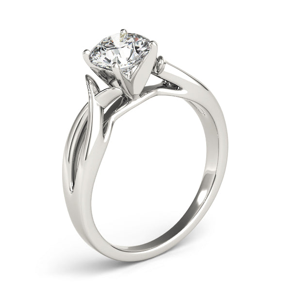 Solitaire Bypass Diamond Engagement Ring 14k White Gold (1.00ct)