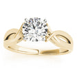 Solitaire Bypass Twisted Engagement Ring Setting 14k Yellow Gold
