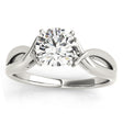 Solitaire Bypass Twisted Engagement Ring Setting 18k White Gold